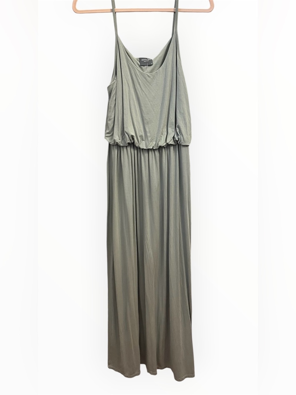 Olivia Rae New York Sage Green Blouson Maxi Dress | Size M